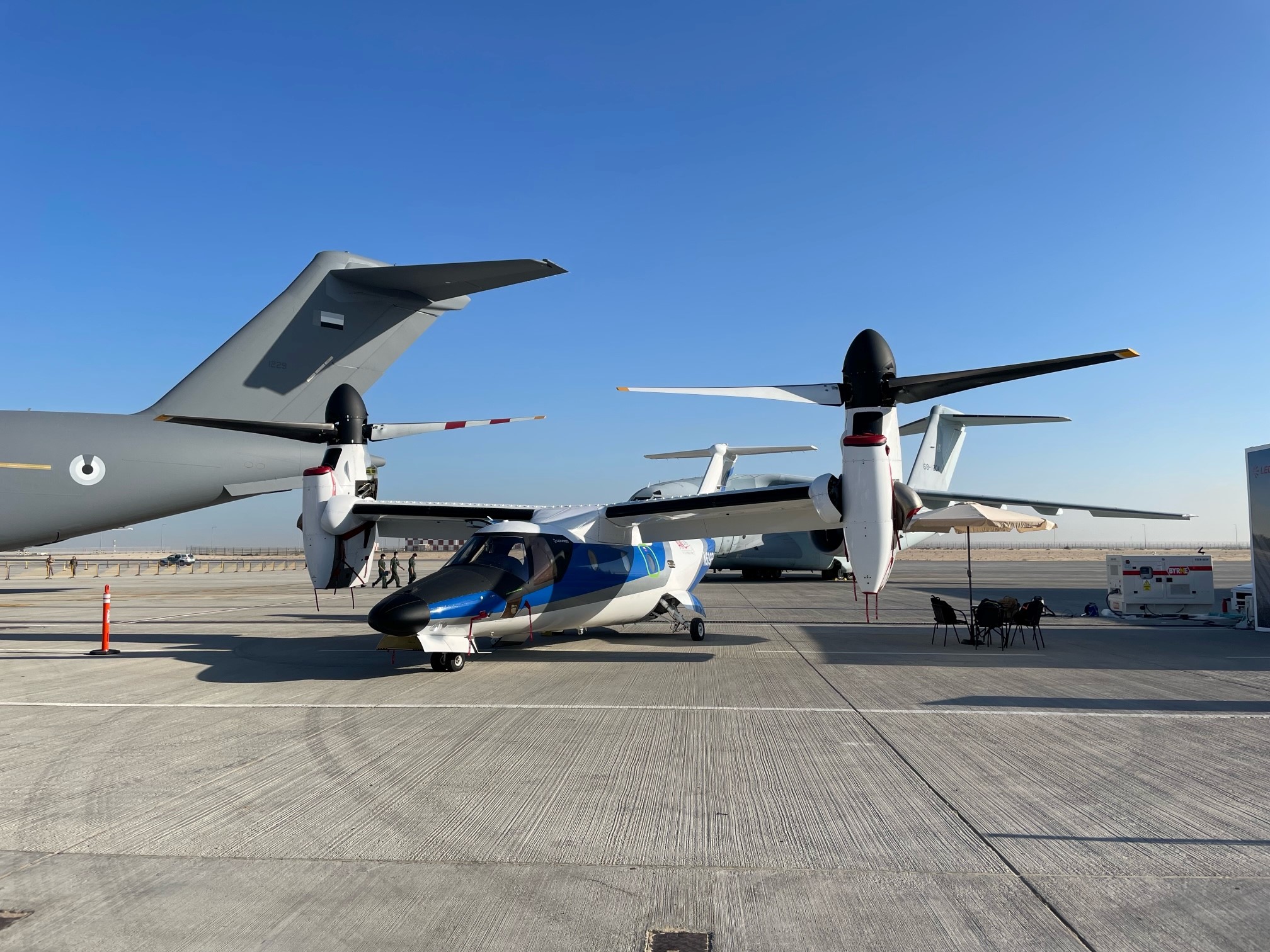 Il convertiplano AW609 di Leonardo protagonista al Dubai Airshow