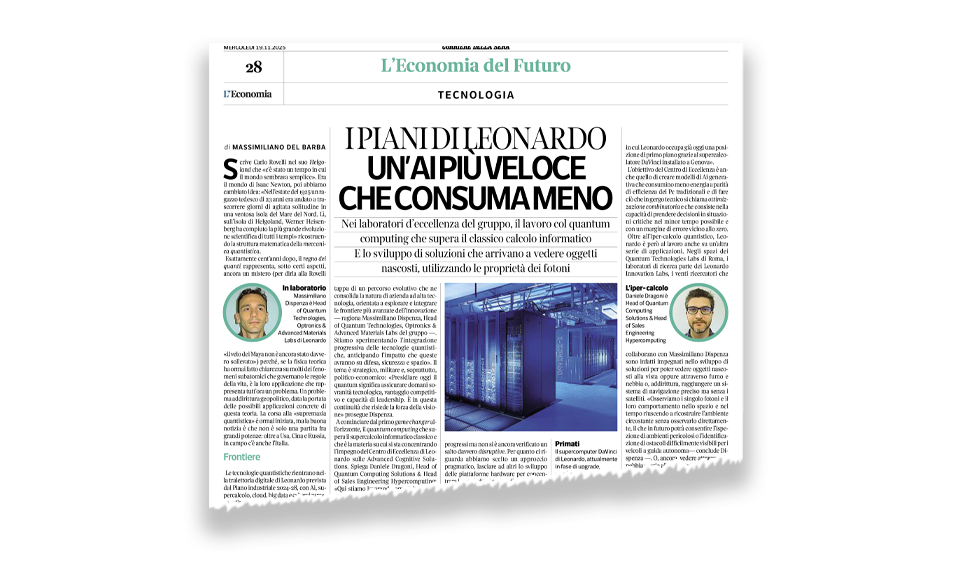 Leonardo’s plans: faster, energy-efficient AI