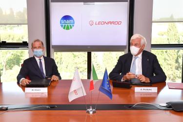 Leonardo e Snam insieme per innovazione e sicurezza dell’industria energetica e sviluppo dell’economia dell’idrogeno