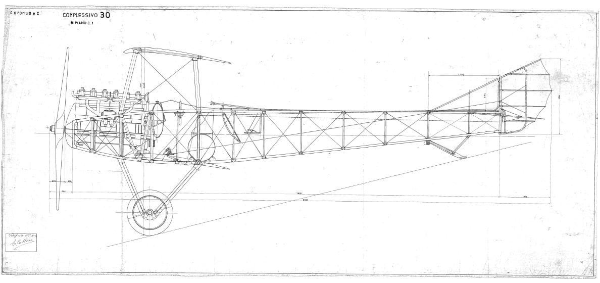The Historical Documentation Centre, Pomilio biplane model