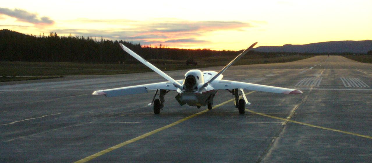 Sky-X during flight testing at the Vidsel, Sweden test range