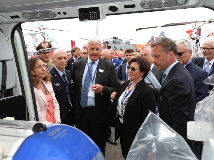 Italian Min. of Defence E. Trenta with A. Profumo