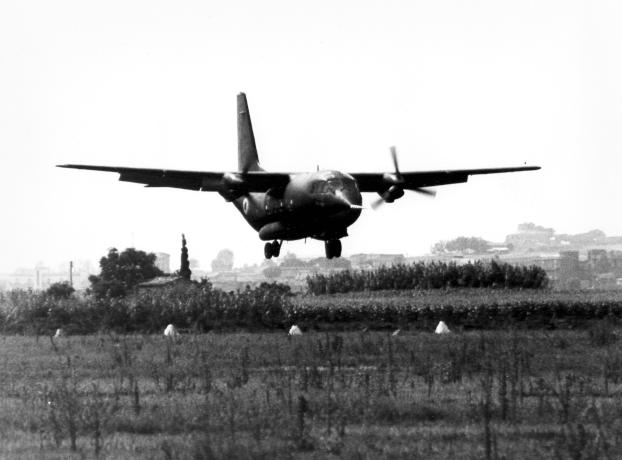 First flight of the G.222 military transport aircraft, Turin 1970