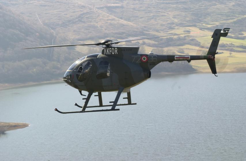 NH500 helicopter during NATO operation 