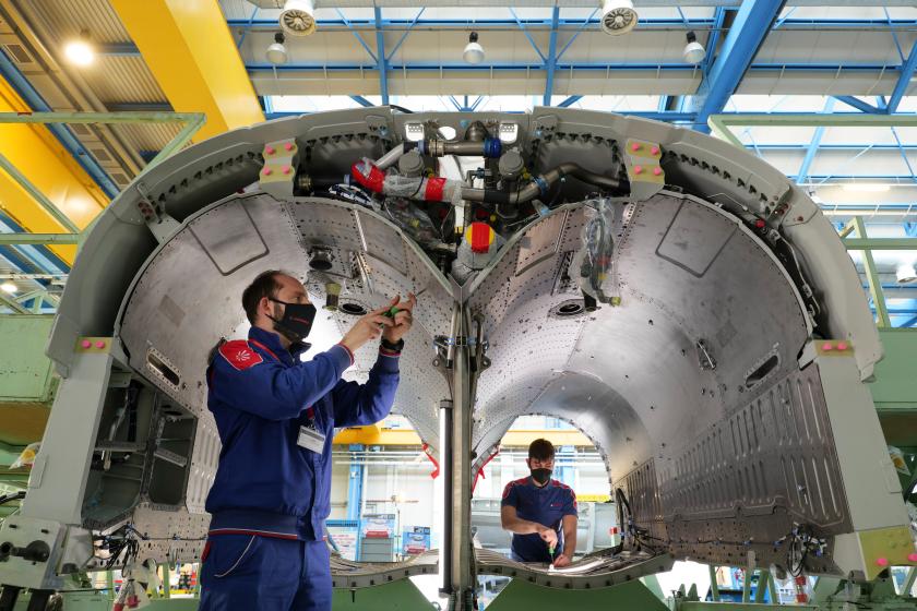 Eurofighter's rear section production, 2022