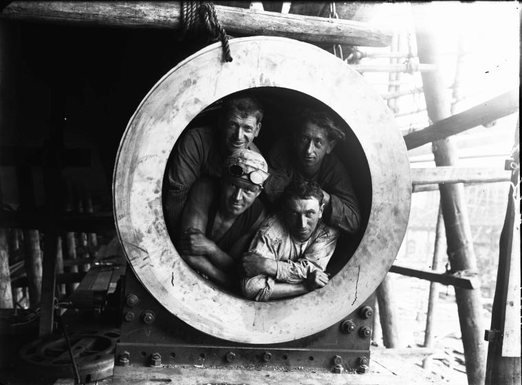 Ansaldo shipyard in Sestri Ponente, Genoa, 1930