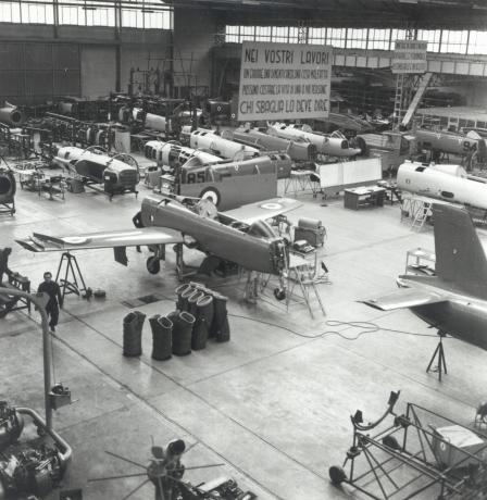 Final assembly department of the MB.326, 1960s