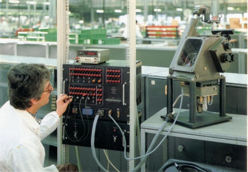 Optical equipment functional test department, 1980s