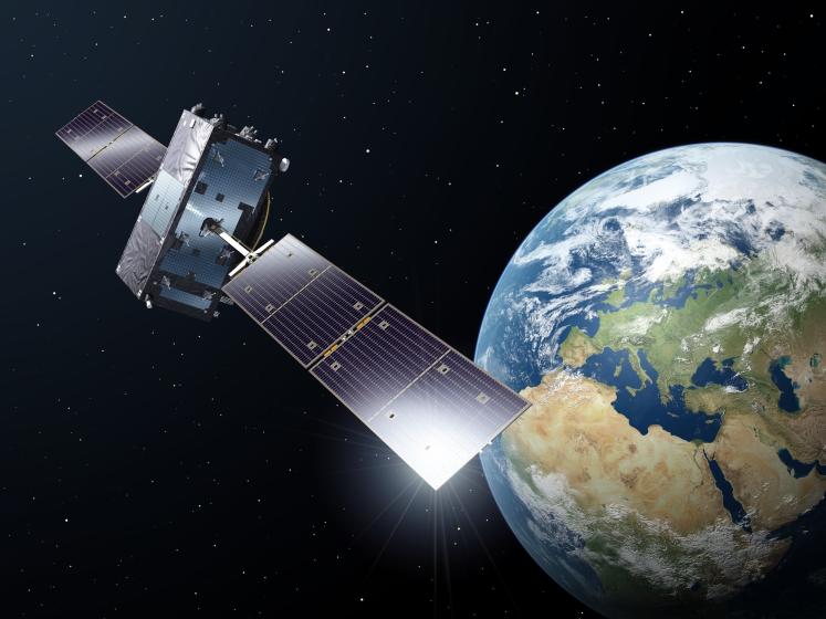 image galileo satellite in orbita